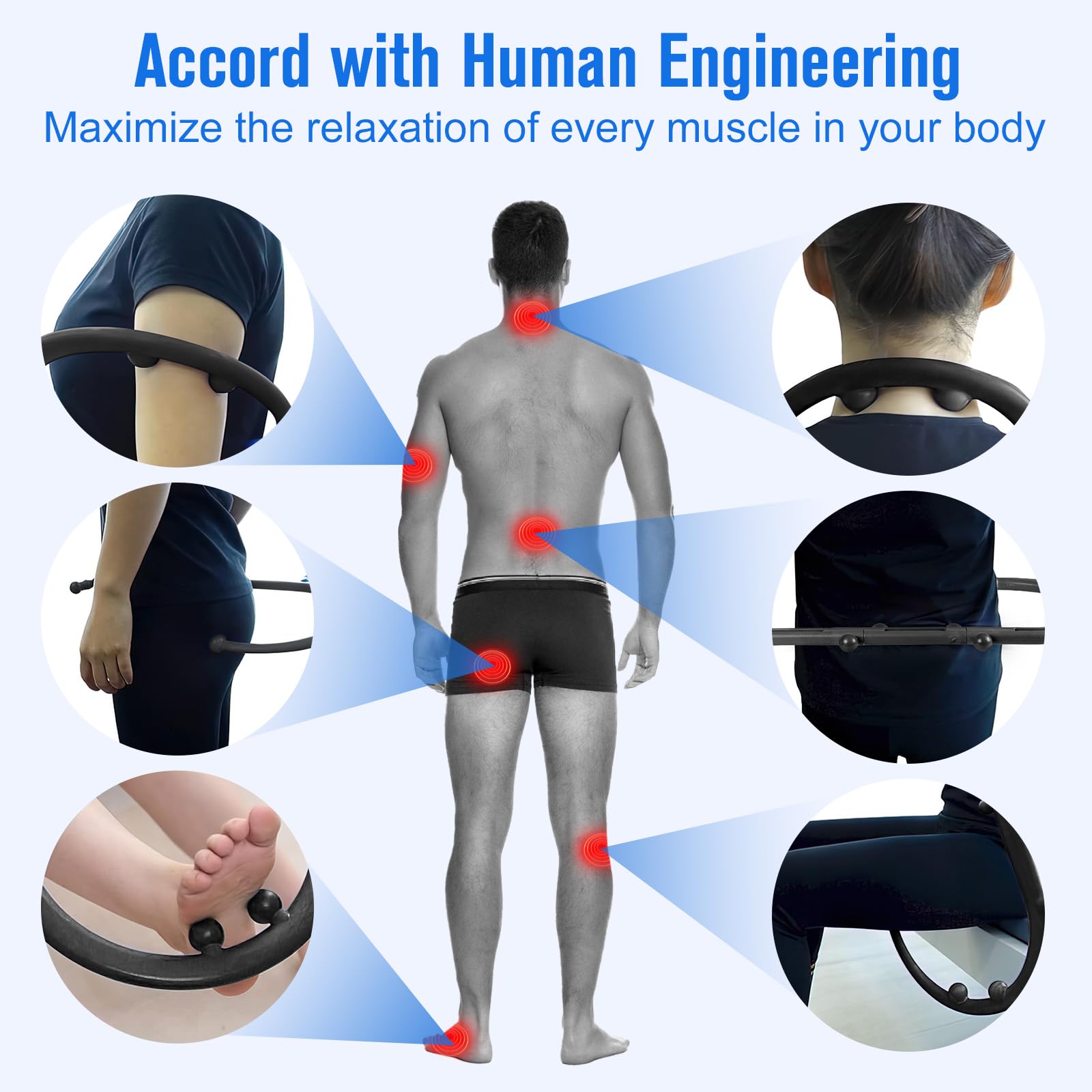 hlthsky three-part design assembles quickly for durable, travel-friendly massager on the go
