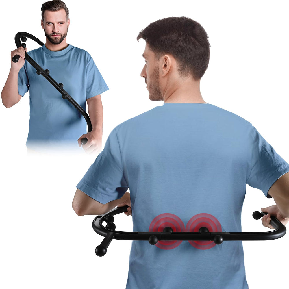 hlthsky Trigger Point Massage Tool dual shapes for versatile neck and back relief at home