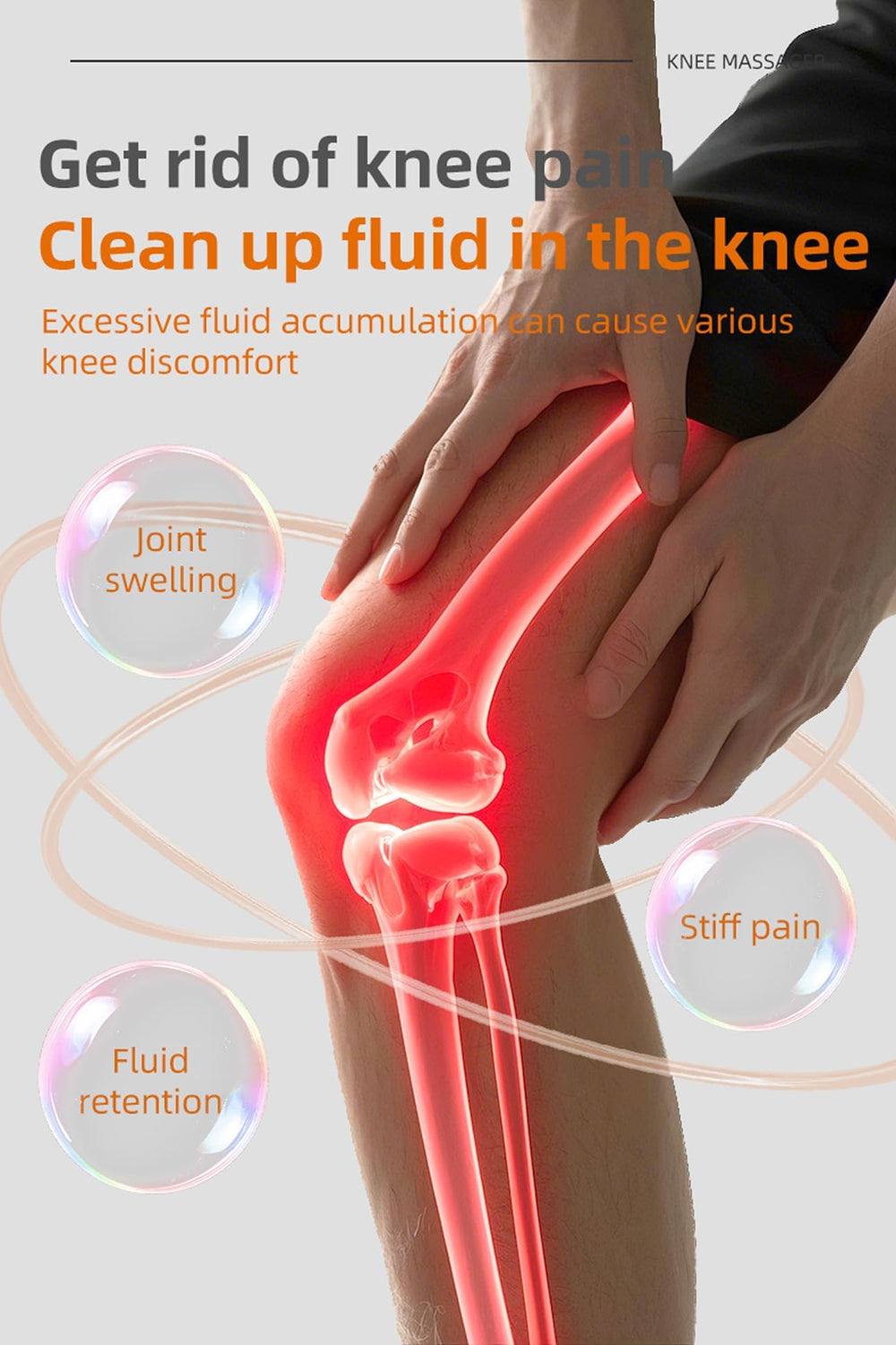 HLTHZONE 3-in-1 design soothes knees, shoulders, and elbows.