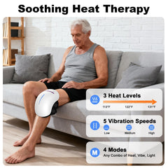 HLTHZONE cordless knee massager with long battery for extended use.