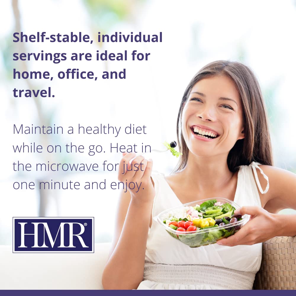 HMR Entrees Chicken Alfredo plate, quick dinner for busy schedules.