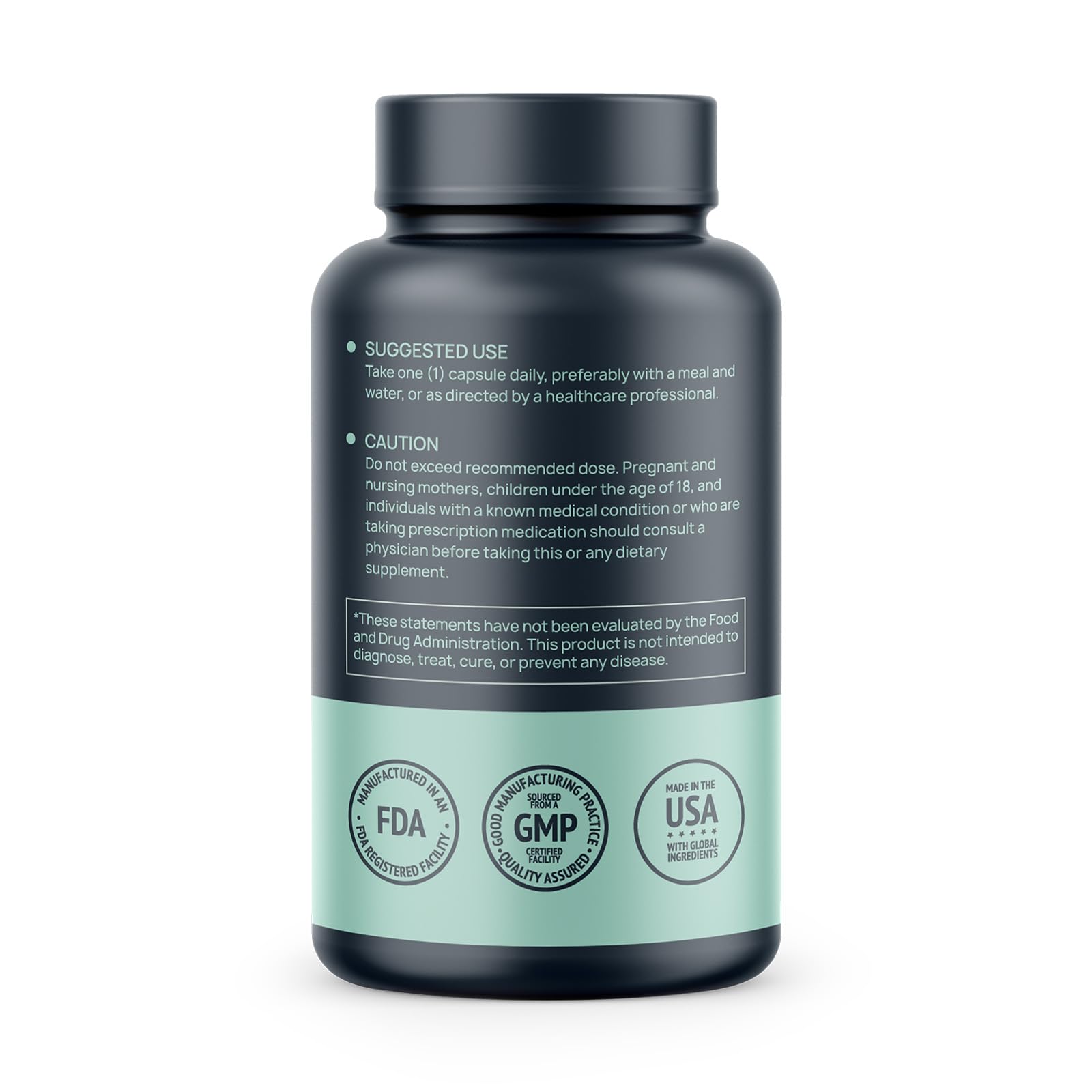 HMS Potent Trans-Pterostilbene capsules close-up, vegan and gluten-free.