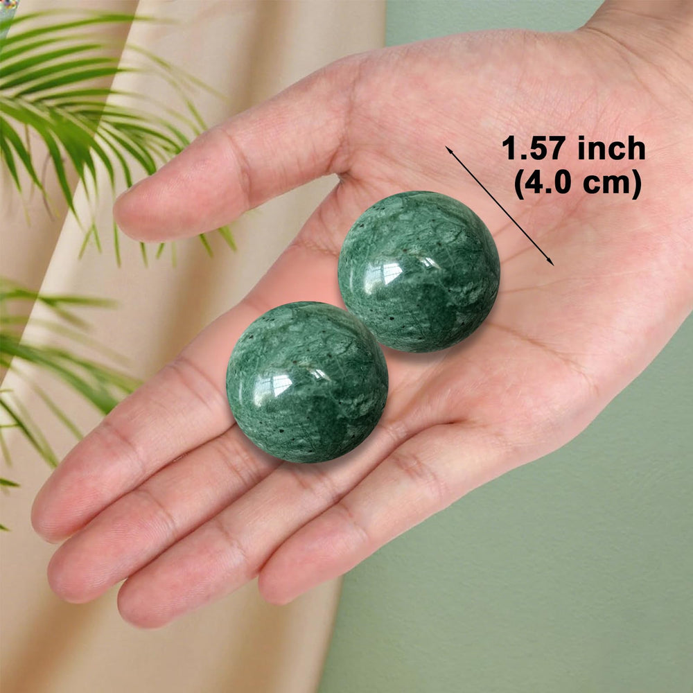 Hmsddan Baoding balls on desk for quick stress relief during work
