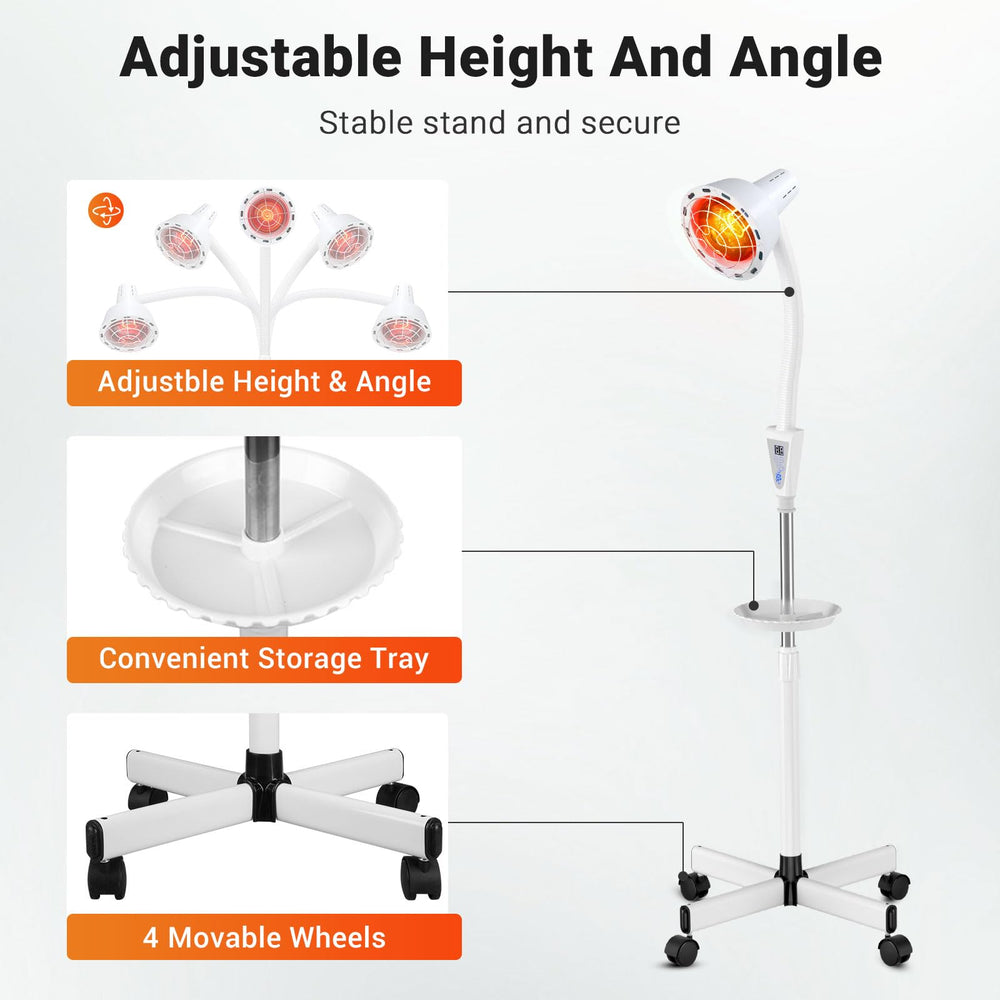 Hoakya lamp with arm adjustment detailing 360° orientation capability.