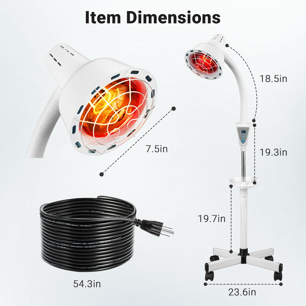 Hoakya lamp in use on back area to illustrate heat application.