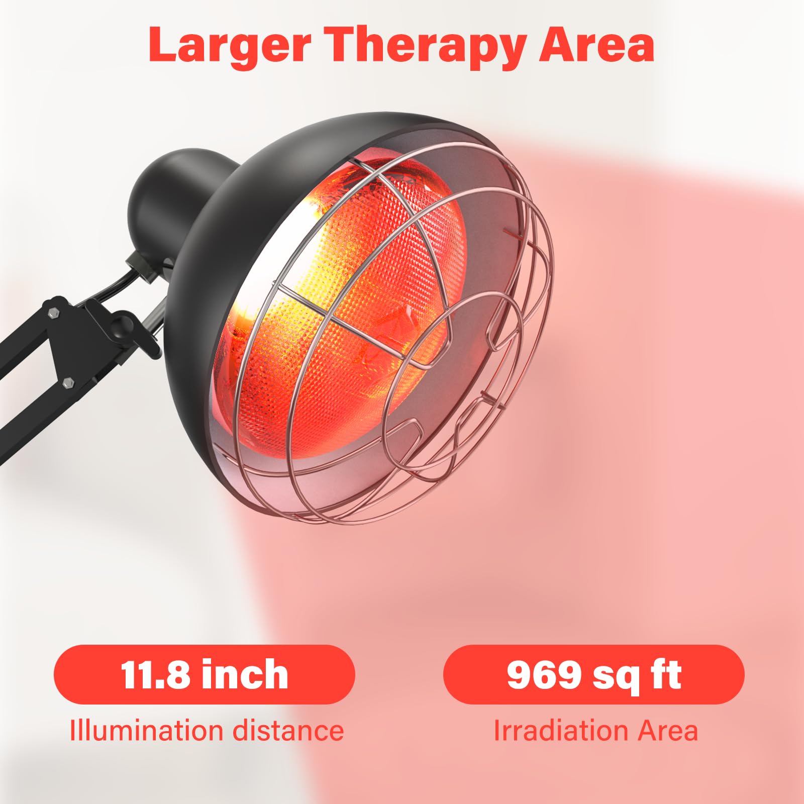 Hoakya near-red light therapy lamp timer control ensures planned sessions.