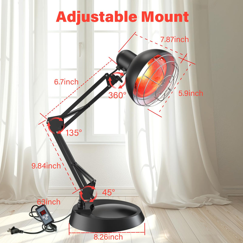 Hoakya infrared light therapy lamp covers a wide area for joint comfort.