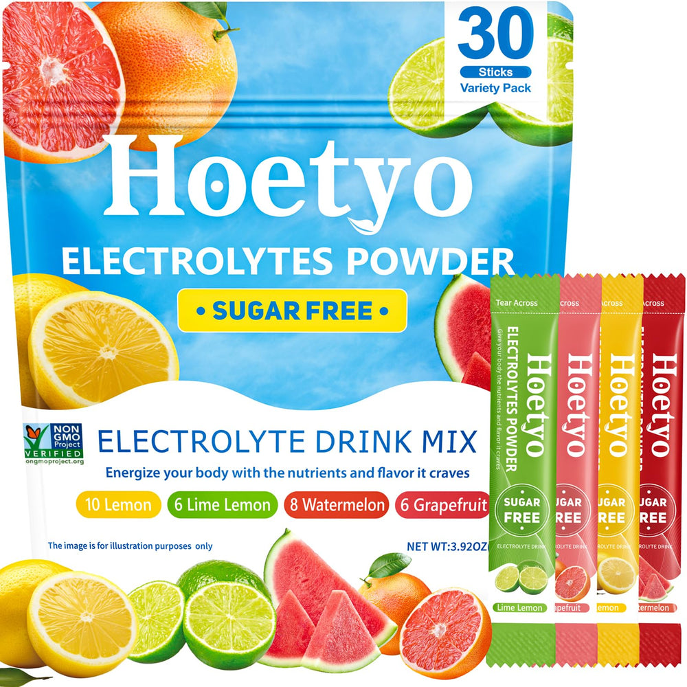 Hoetyo electrolytes lemon stick dissolving in water for quick hydration