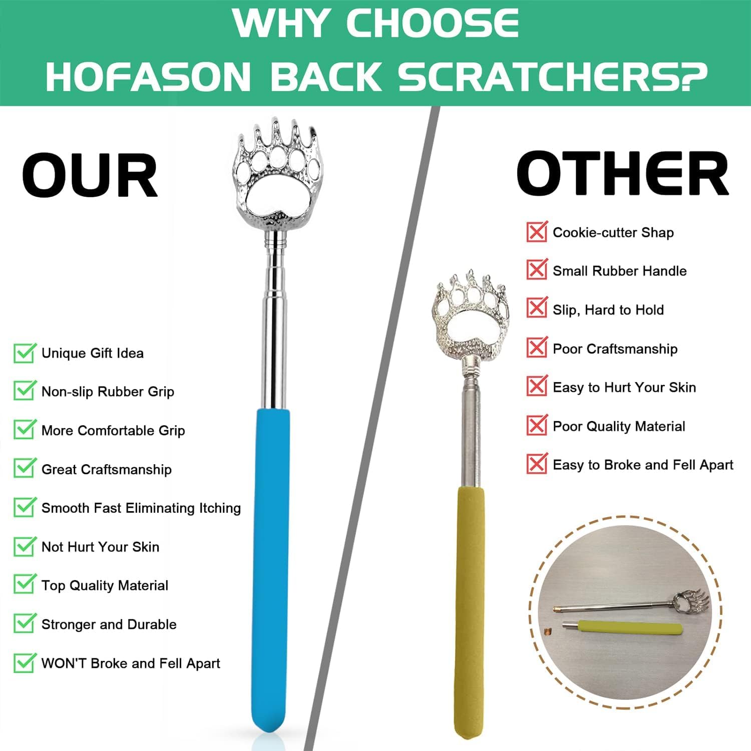 HOFASON back scratcher comes in a gift box for gifting.