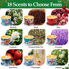HOFOGOTOWIN Merry Christmas aromatherapy candles create festive home ambiance.
