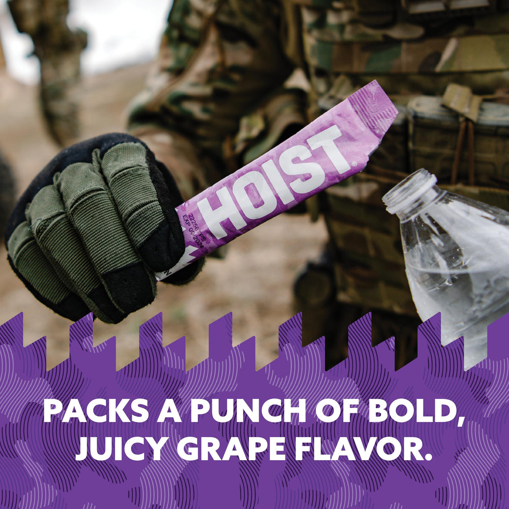 HOIST outdoor hydration stick pack ready for hiking and cycling.
