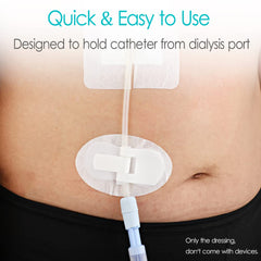 Hola Health PD dialysis catheter stabilizer maintains tube position for daily wear.