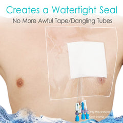 Hola Health PICC line shower cover guards catheter area during shower