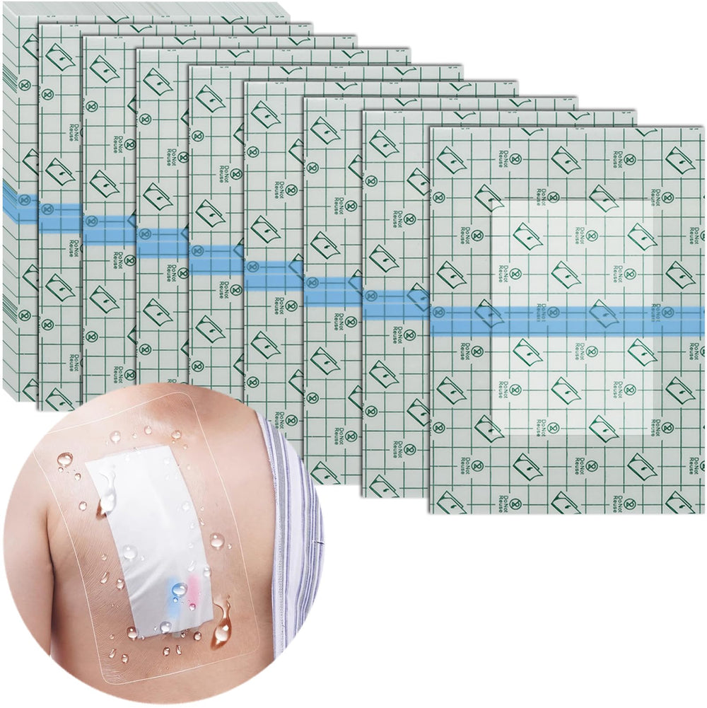 Hola Health Waterproof Shower Protector 10x12 keeps incisions dry during bathing.