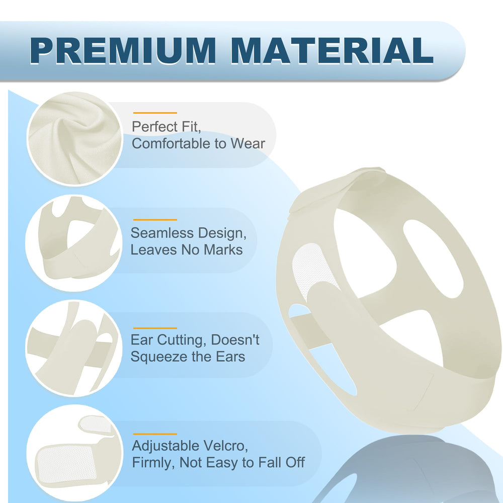 Holinee chin strap breathable fabric keeps skin cool during sleep.