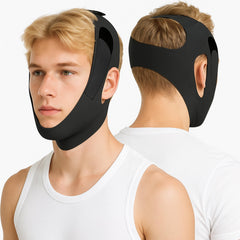 Holinee chin strap top view shows ergonomic chin lift for night wear.