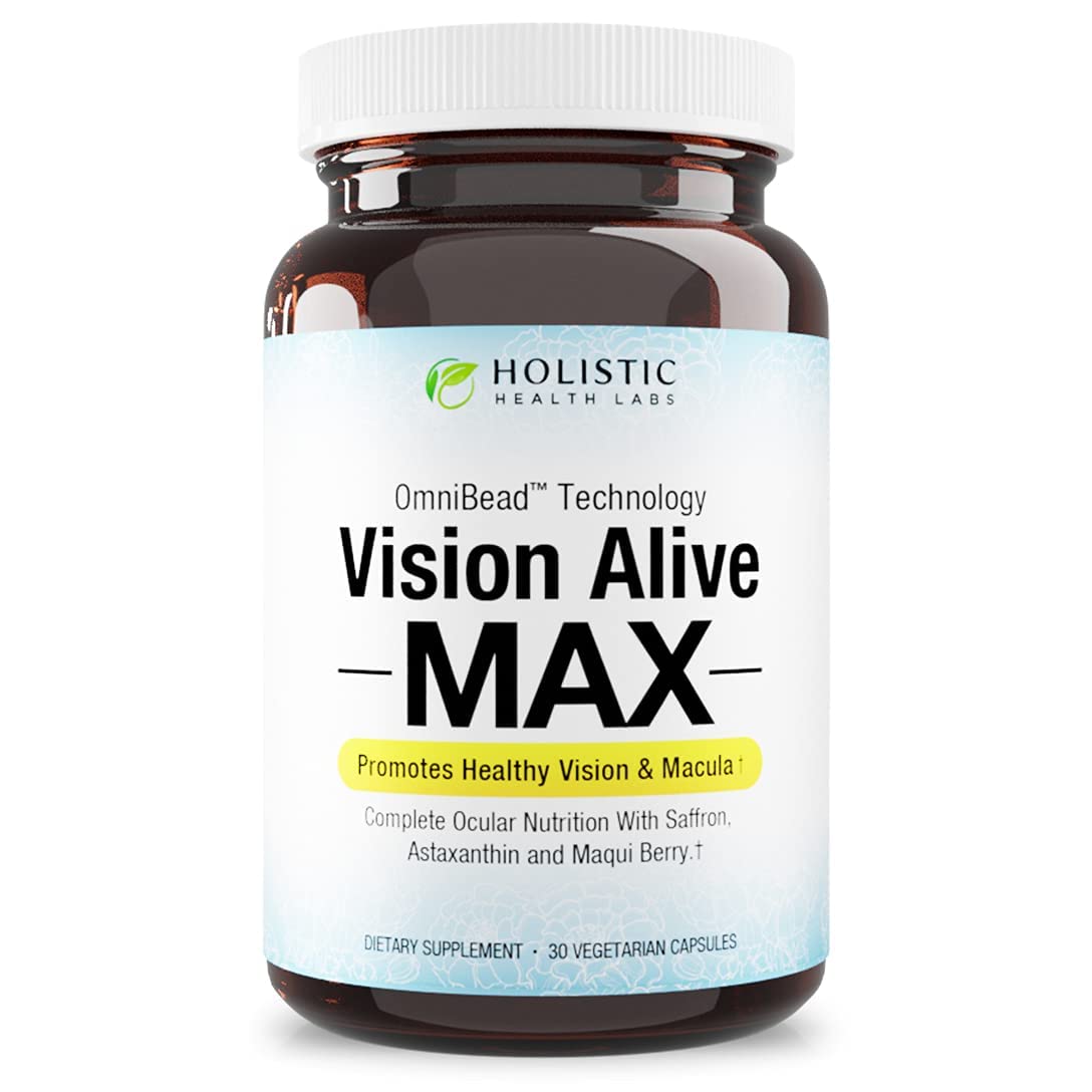 Vision Alive Max bottle supports daily eye comfort for Holistic Health Labs