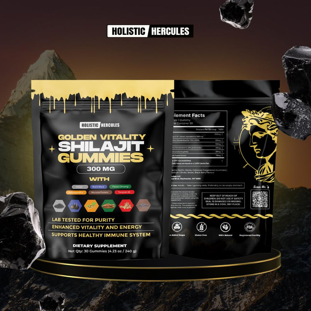 Holistic Hercules Gummies on-the-go pack for convenient daily use.