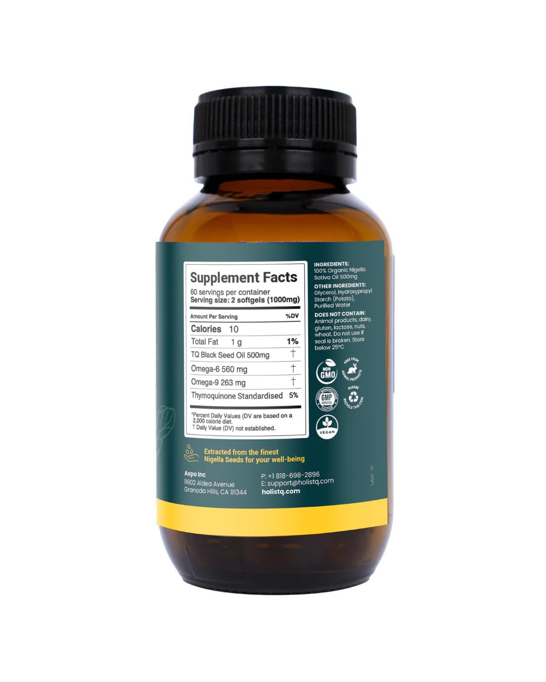 HOLISTQ bottle pour demonstrating convenient daily serving.