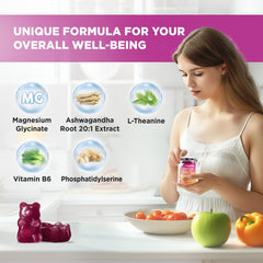 Gummy bottle label detail by HOLLEGEND emphasizes sugar-free vegan formula