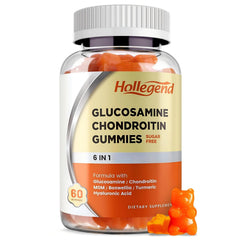 HOLLEGEND Glucosamine Chondroitin Gummies mango flavor close-up for daily use