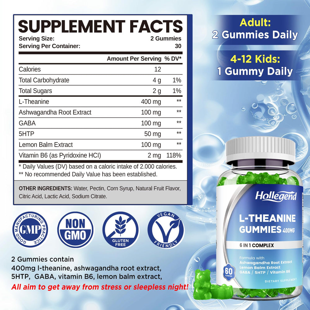 Serving suggestion with 1-2 HOLLEGEND gummies per day