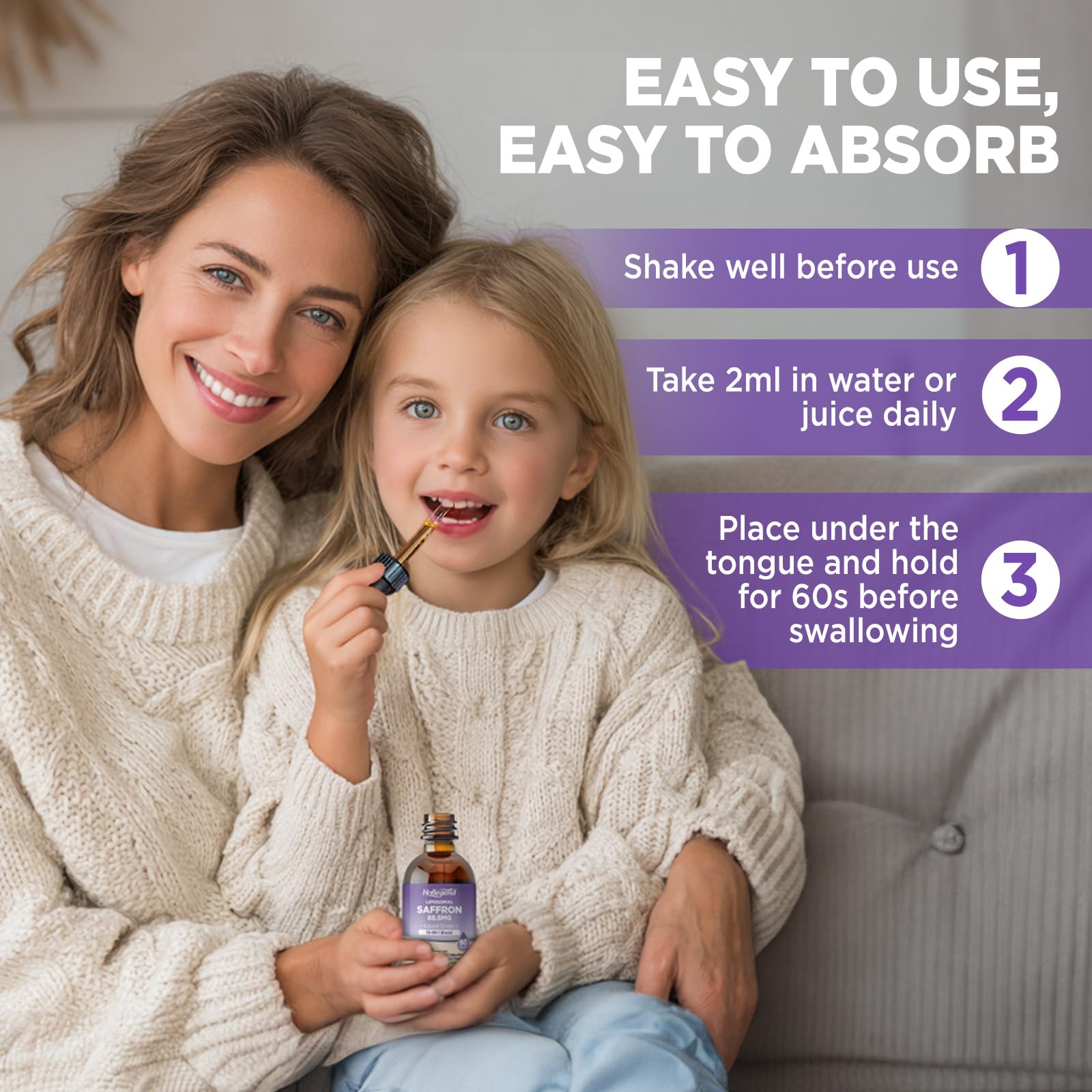 HOLLEGEND packaging with clean design suitable for families
