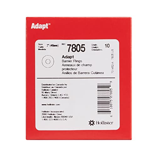 Hollister 7805 Adapt 2-inch barrier rings provide durable, latex-free customization for flexible fitting.