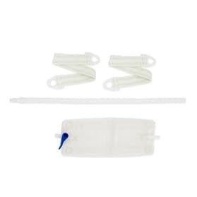 Hollister 9349 urinary leg bag 32 oz pack in use showing easy day to day mobility.