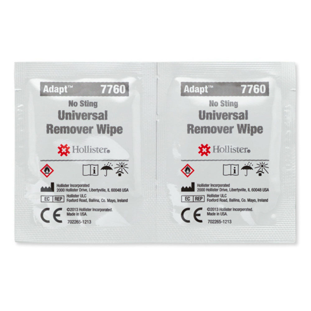 Hollister Adapt adhesive remover wipes box for gentle, sting-free barrier removal.