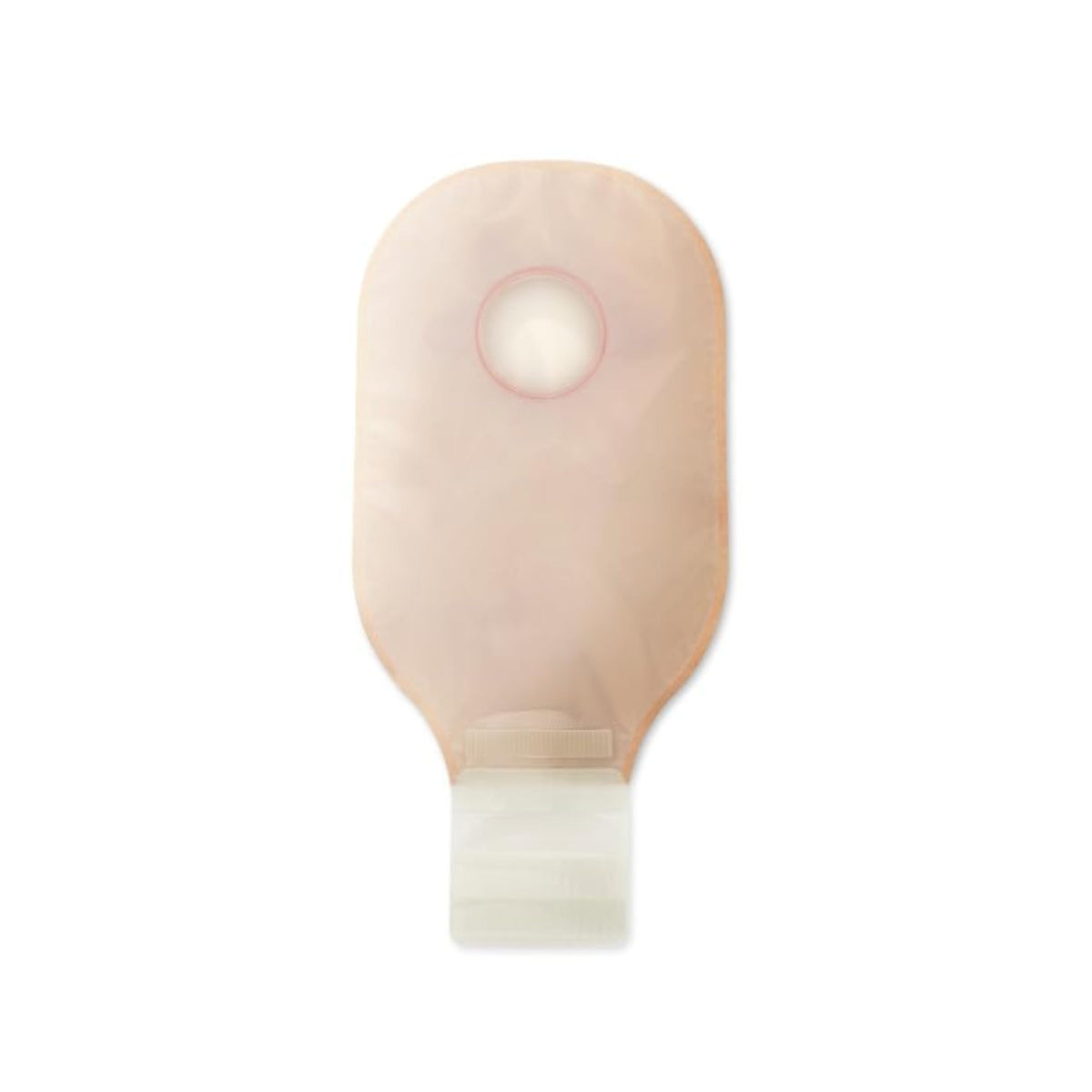 Hollister New Image 12-inch drainable ostomy pouch in red code match for discrete wear.