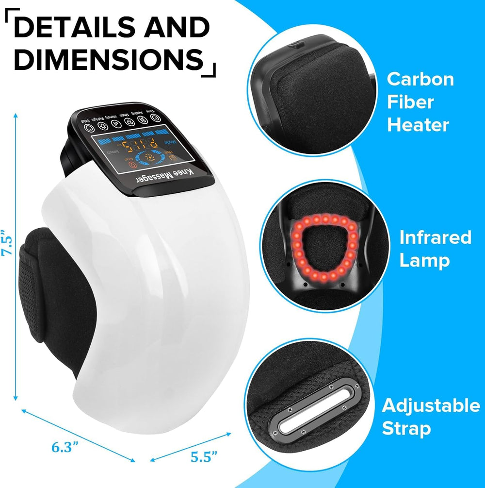 HOLLOII knee massager with adjustable strap for a secure fit
