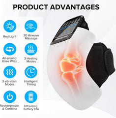 HOLLOII knee massager with deep heat mode delivering soothing warmth