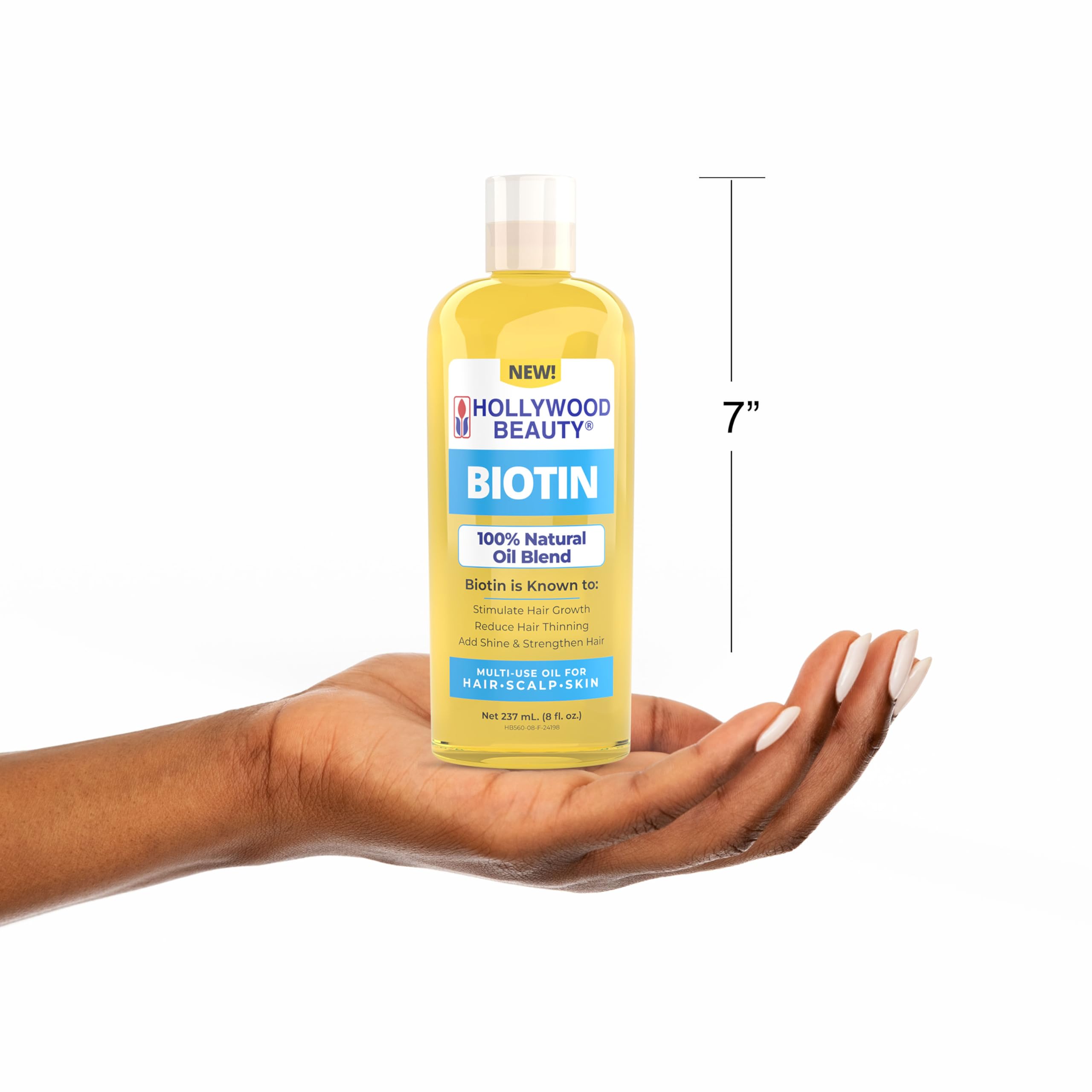 Hollywood Beauty Biotin Oil nails care showing improved flexibility and resilience