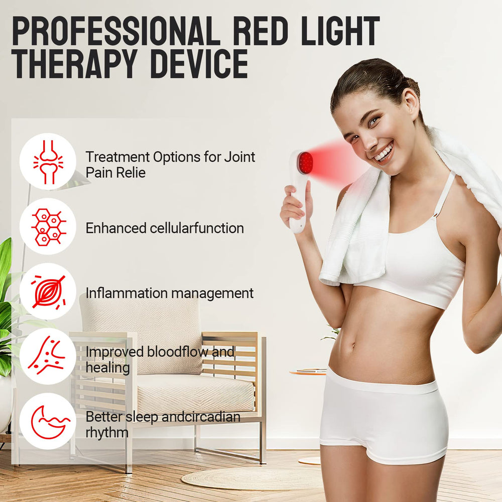 Holsn 650nm red light LEDs for surface therapy and warmth.