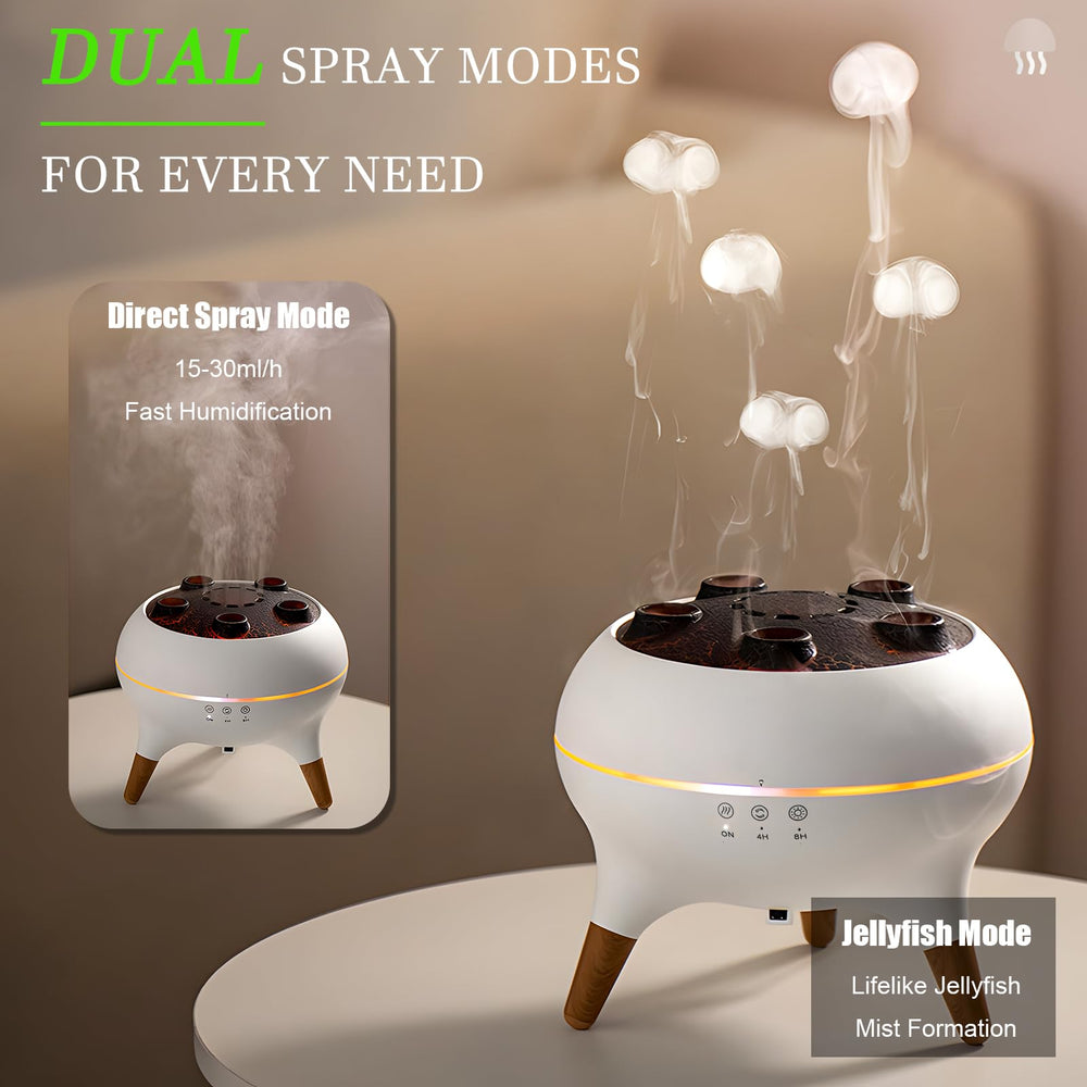 Holwim jellyfish diffuser shows dynamic light through mist for mood setting