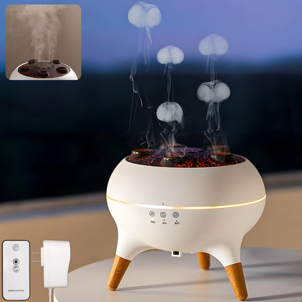 Holwim jellyfish diffuser with crater design creates calming ambience and visual intrigue