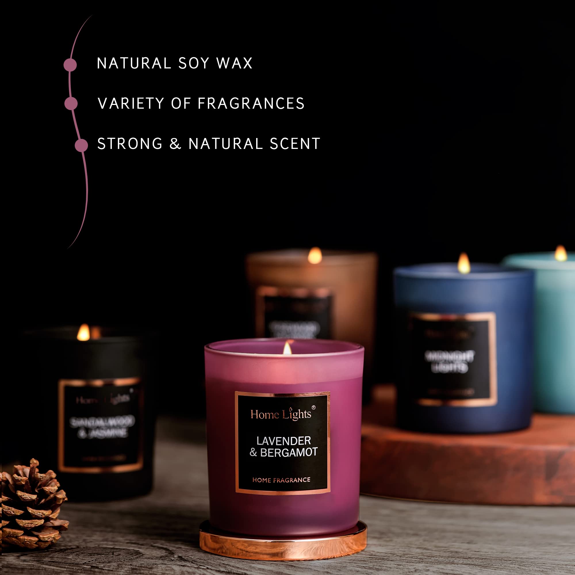 Home Lights gift-ready candle in decorative packaging for holidays and birthdays