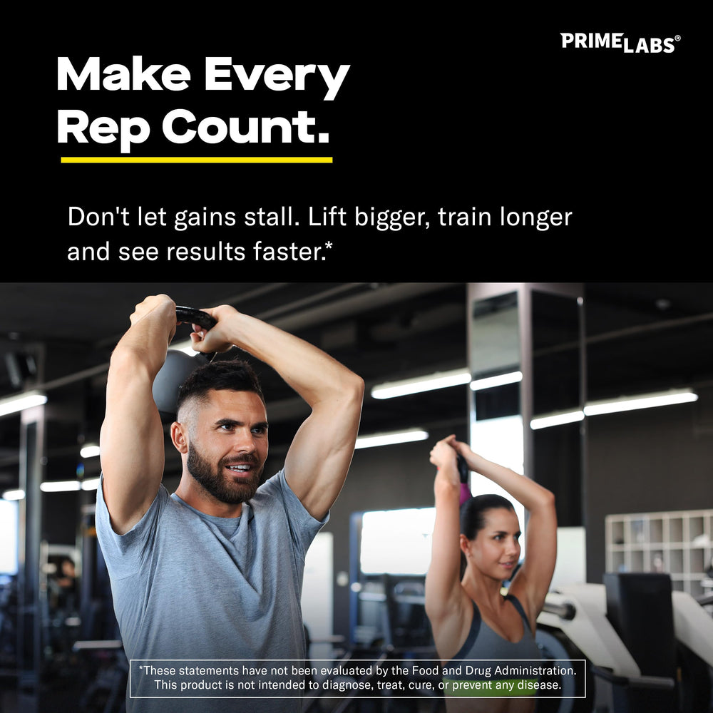 Home workout setup with Prime Labs bottle and timer for routine