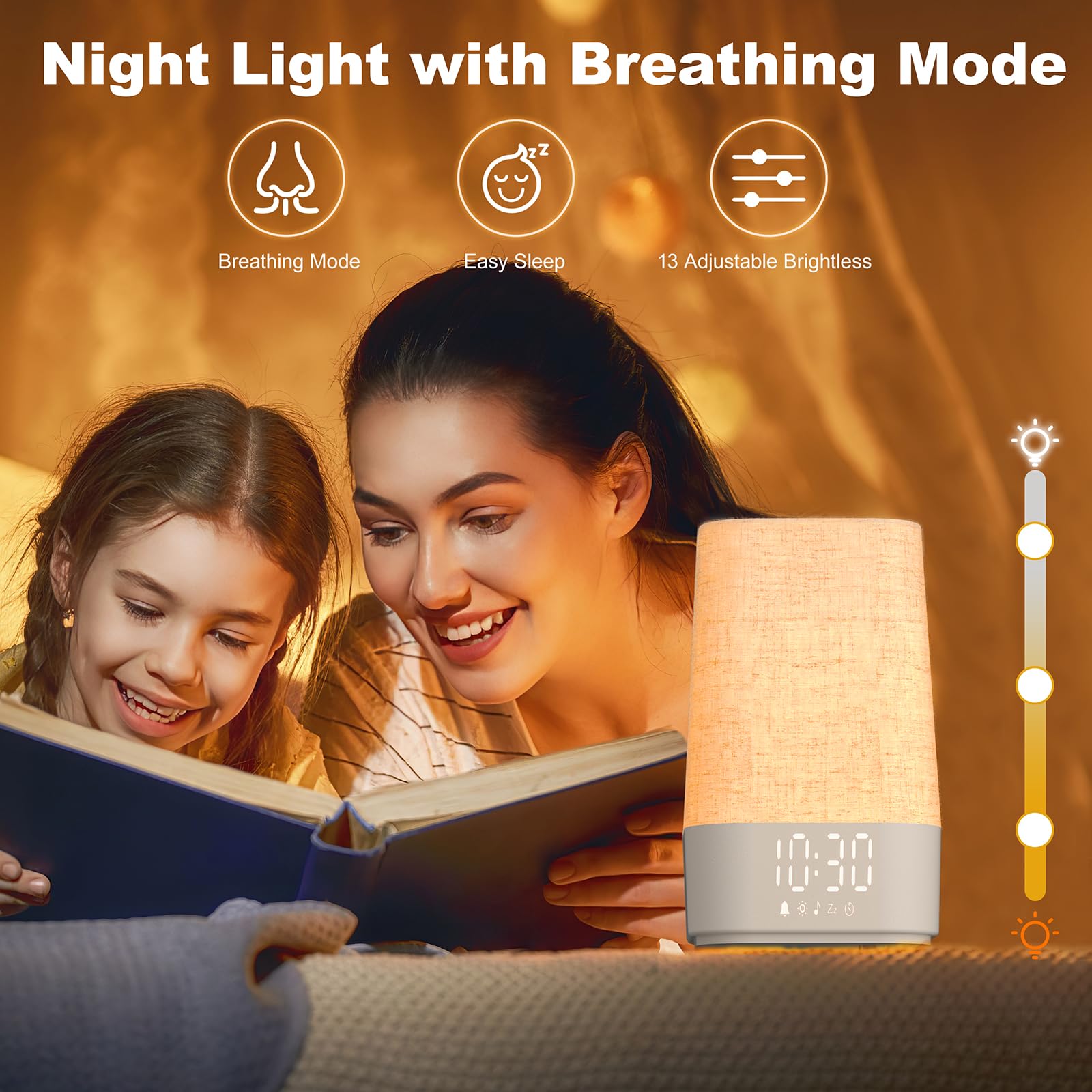 HOMEBEST Alarm Clock snooze button for a smoother transition from sleep to wakefulness.