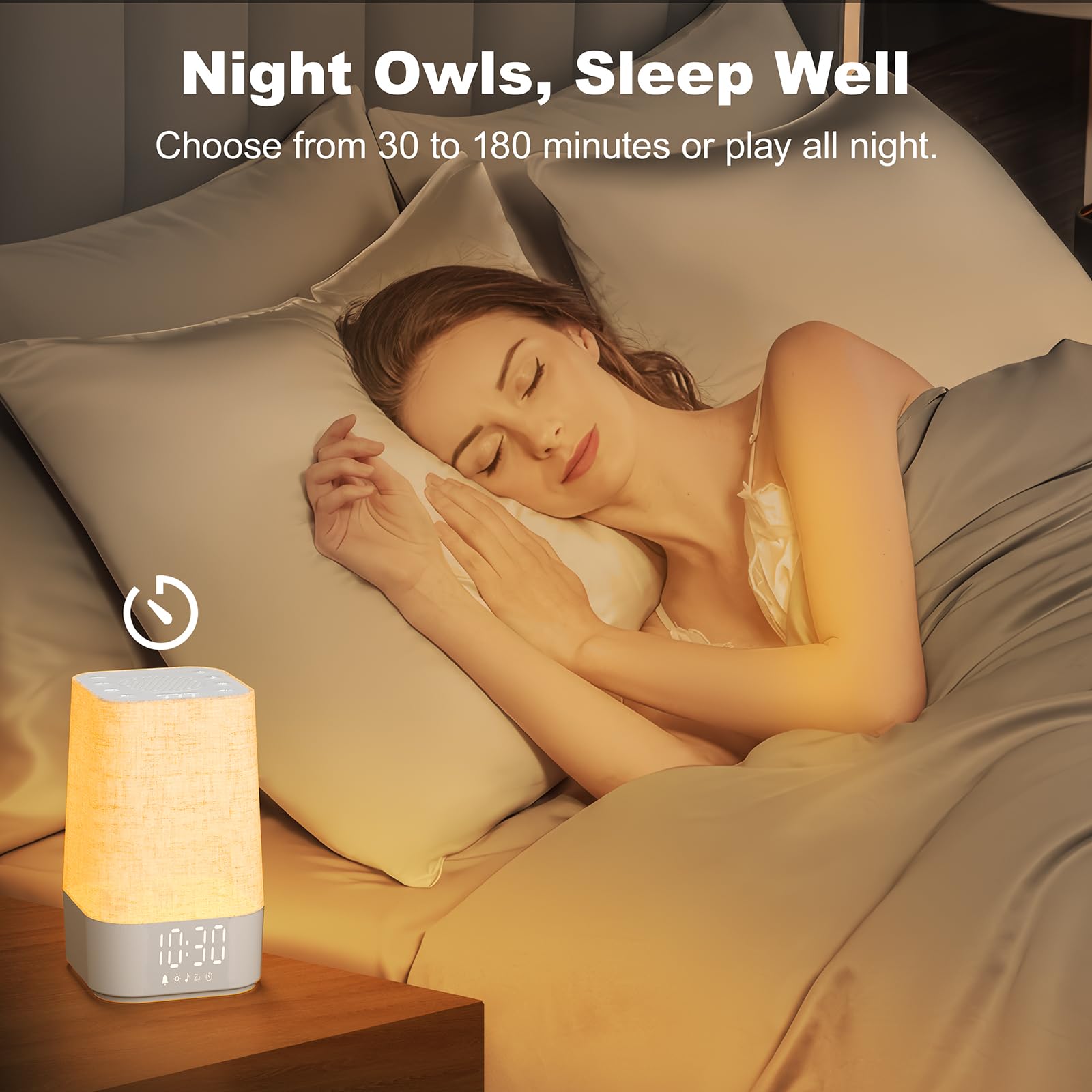 HOMEBEST Sunrise Alarm Clock USB charging port keeps devices powered at the bedside.