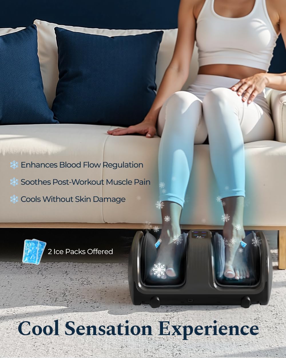 Target arches and heels with HomeCare massager for focused comfort.