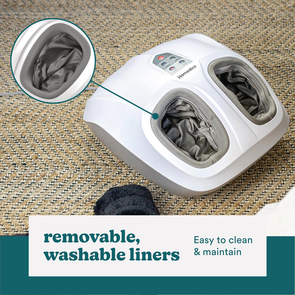 Homedics removable liner keeps the massager clean between uses