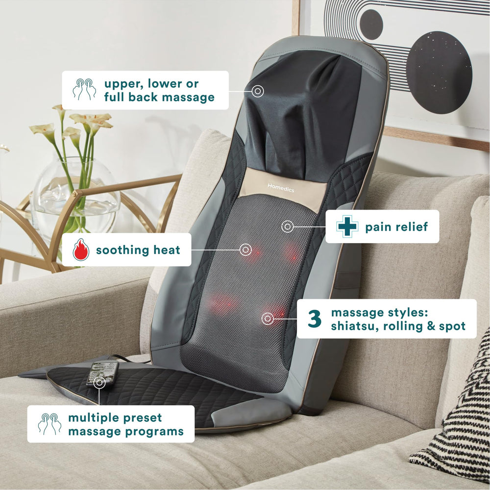Kneading shiatsu style massage demonstrated on the cushion