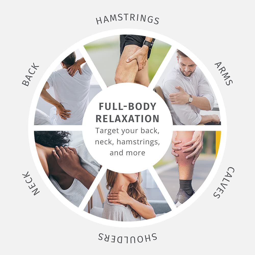 HoMedics massager controls at the top enable quick, on-demand intensity and heat adjustments.