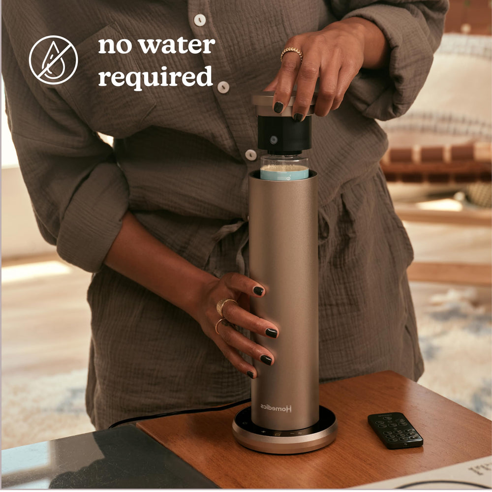 Homedics SereneScent living room setup demonstrates room-wide fragrance potential