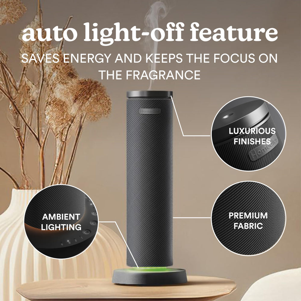 Homedics SereneScent diffuser with 3 mist levels for customizable scent