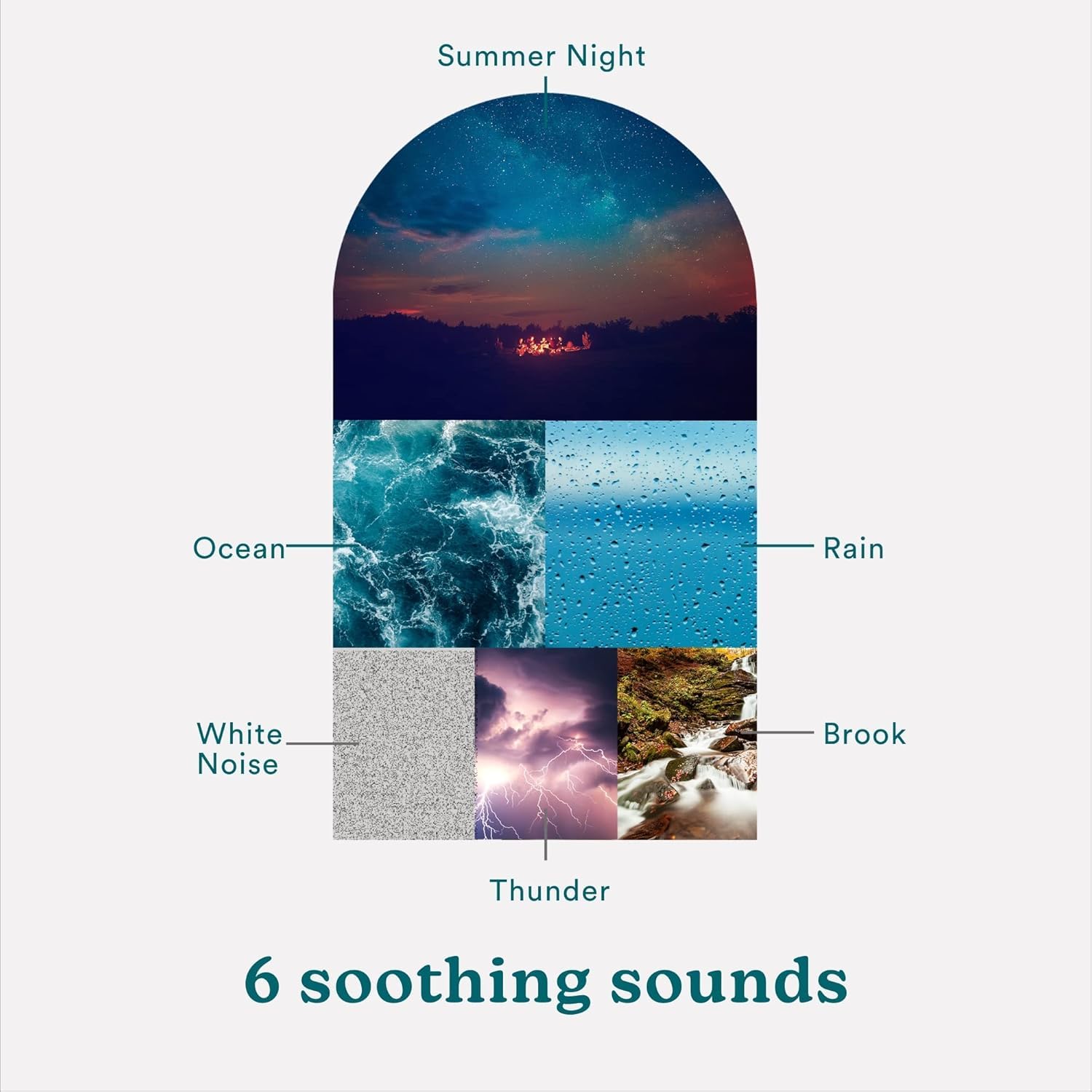 Homedics SoundSleep six sounds panel offers diverse ambient options