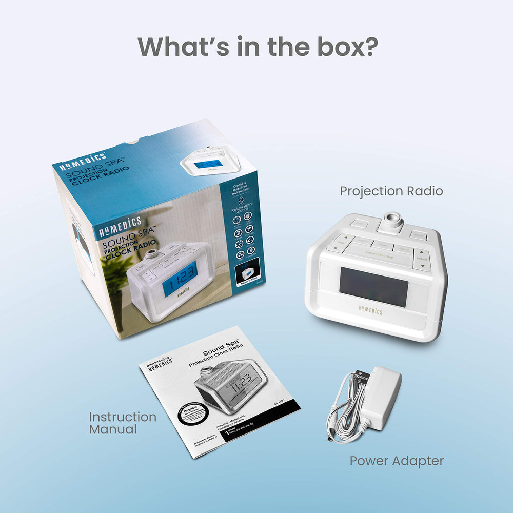 HoMedics SoundSpa dual alarms offering flexible wake options.