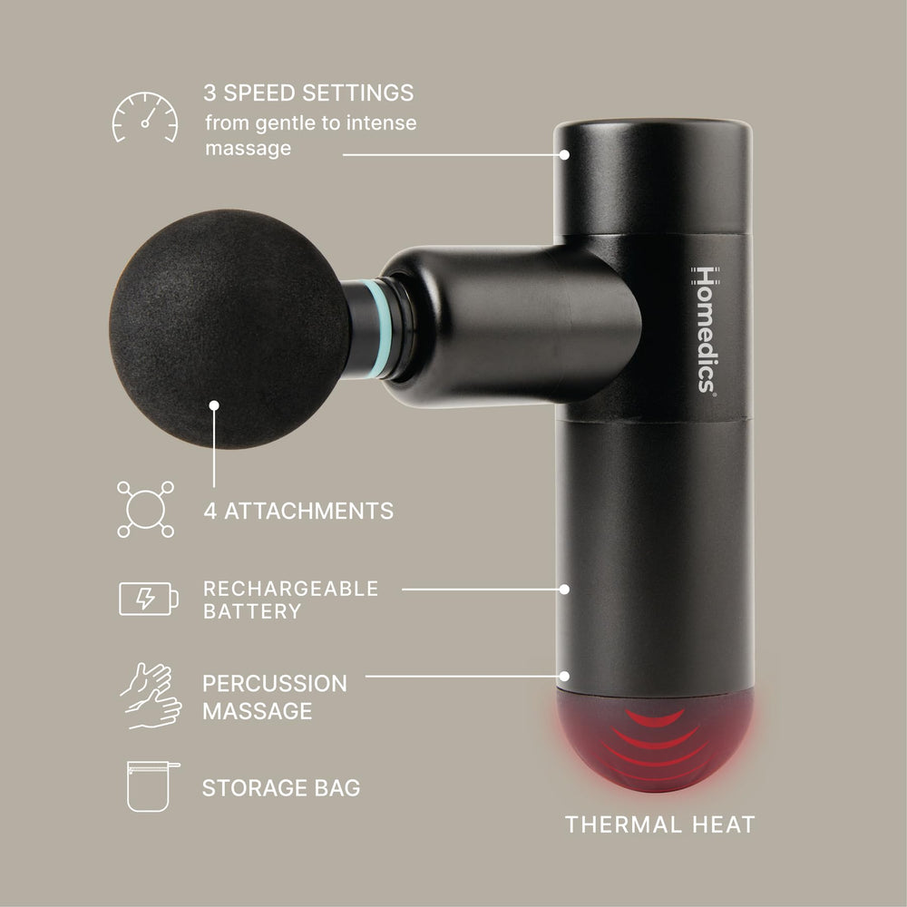 HoMedics device showing thermal heat node for added relaxation during use